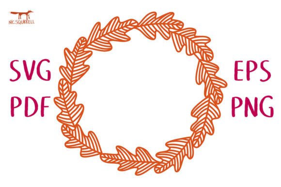 Download Oak Leaf Wreath SVG Cut File - Leaf wreath Collection