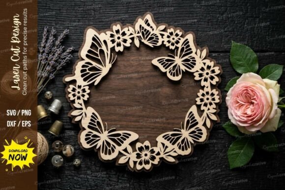 Download Leaf Wreath Frame Laser Cut Svg Cutting - Leaf wreath Collection