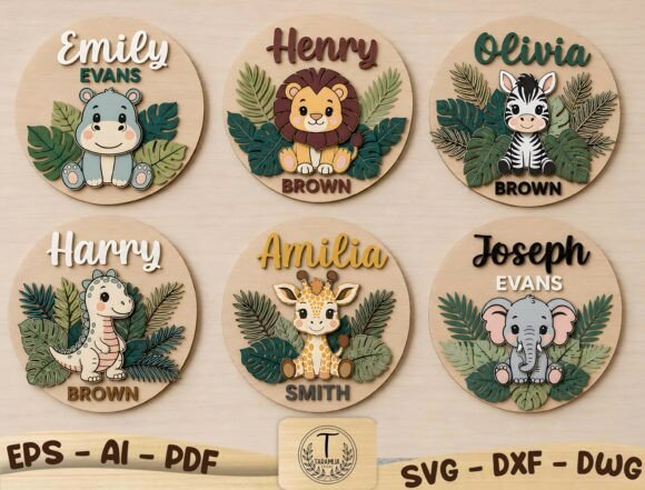 Download Personalized Nursery Name Sign Bundle - Premium Resources