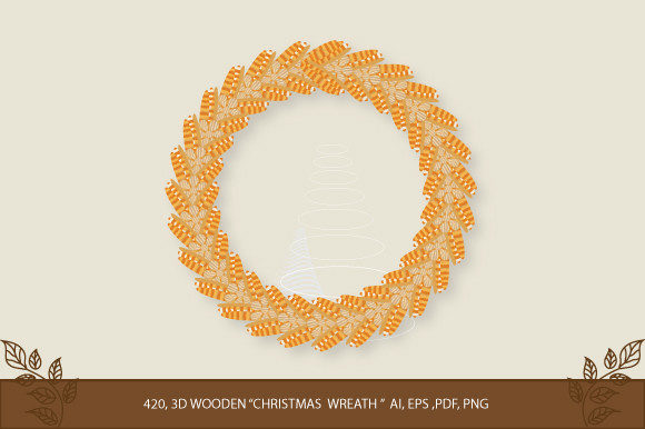 Download 3d Floral Christmas Leaf Wreath Circle - Leaf wreath Collection