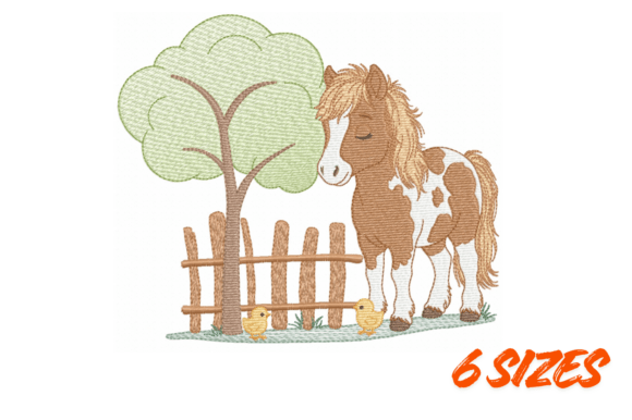 Download Farm Pony Embroidery Design Pattern Set - Premium Bundle